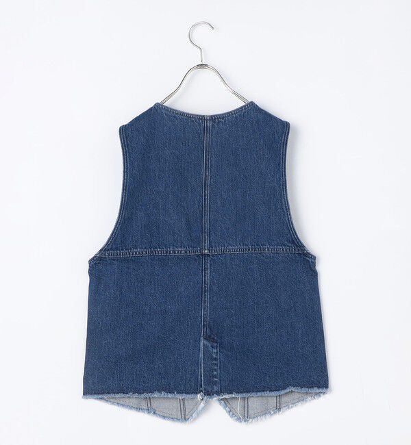 Rie Miller「【RM denim】Vネックデニムベスト」|ベスト・ジレ|