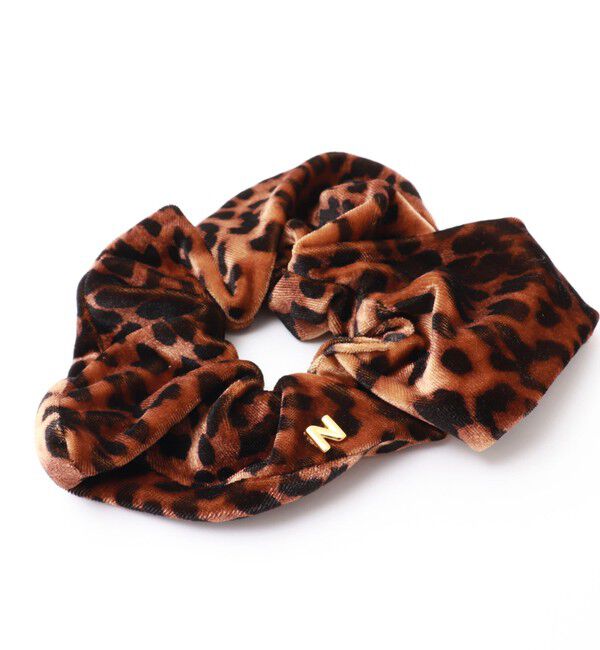NOLLEY'S「【NOLLEYS GOODS】 ハートレオパード柄シュシュ」|ヘアゴム・シュシュ|
