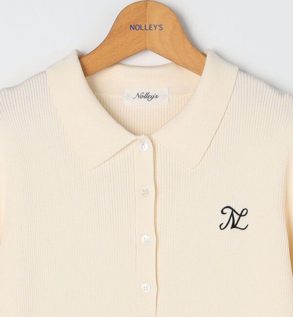 NOLLEY'S「《手洗い可能》ポロ衿リブプルオーバーニット」|ニット・セーター|