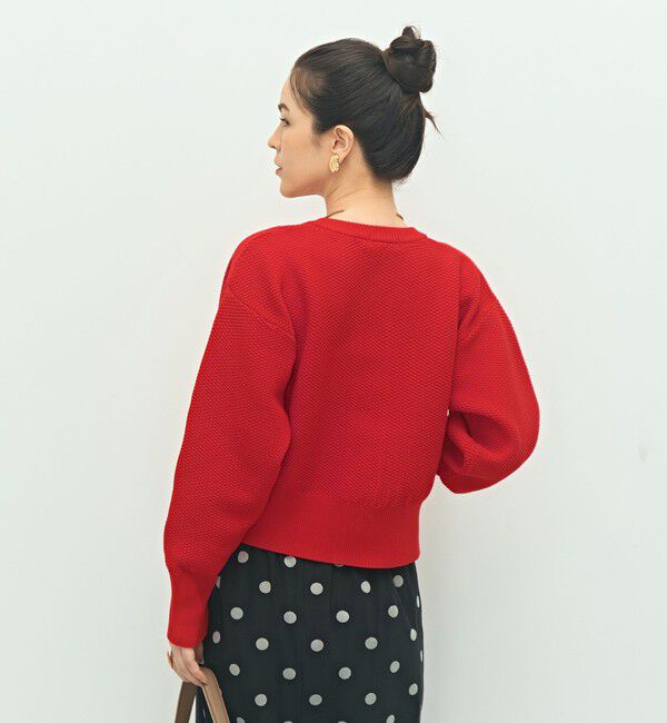 NOLLEY'S「《手洗い可能》鹿の子編みクルーネックカーディガン」|カーディガン|