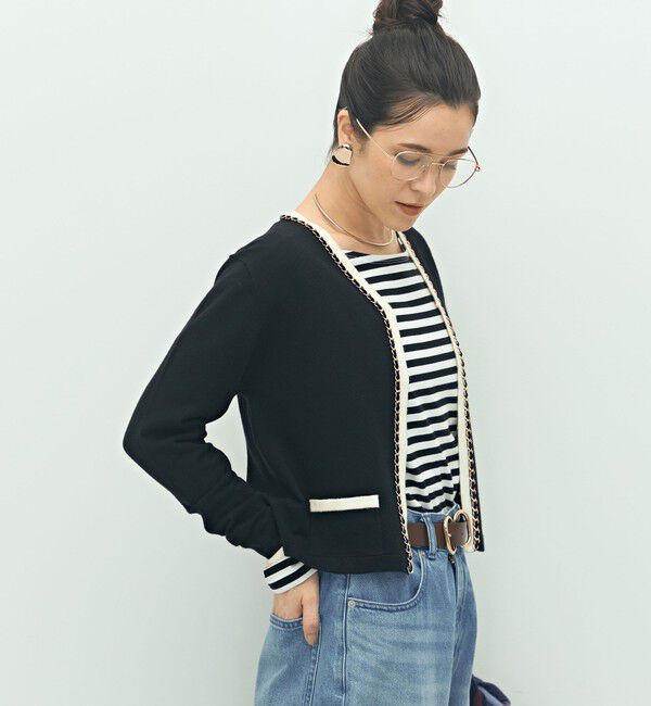 NOLLEY'S「チェーンブレードVネックカーディガン」|カーディガン|