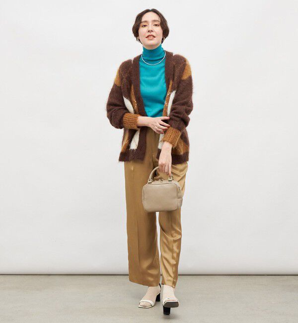 Laraaji「モヘアインターシャアーガイルVネックカーディガン」|カーディガン|