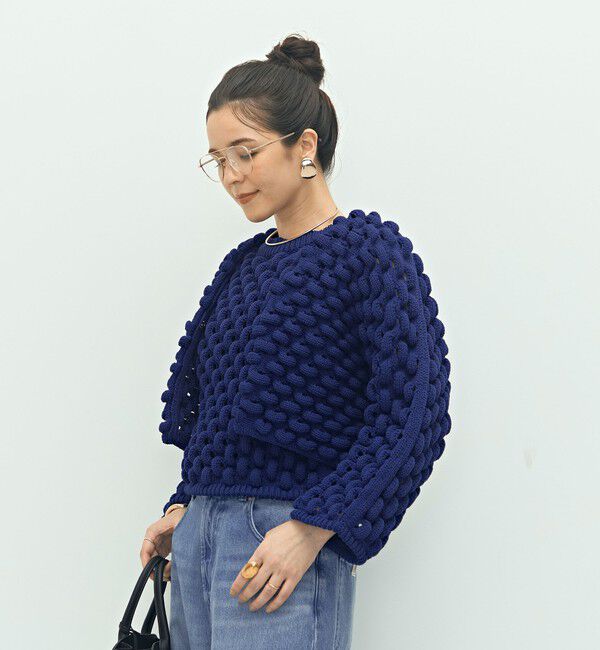 Laraaji「《手洗い可能》3D柄ボレロカーディガン」|カーディガン|