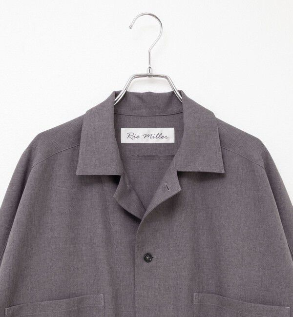 Rie Miller「《セットアップ対応》オープンカラービッグシルエットシャツ」|シャツ・ブラウス|