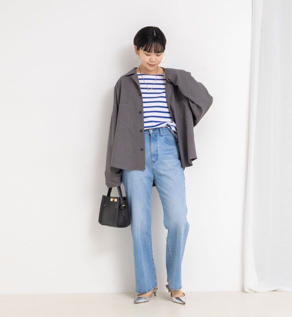 Rie Miller「《セットアップ対応》オープンカラービッグシルエットシャツ」|シャツ・ブラウス|