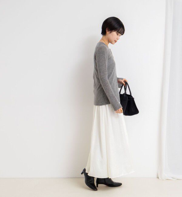 NOLLEY'S sophi「ウォッシャブルレザーサテンギャザースカート」|スカート|