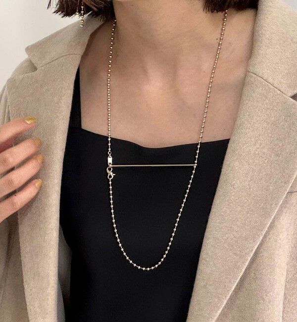 grace grace「【grace grace/グラスグラス】ロングフックボールアレンジネックレス」|ネックレス|