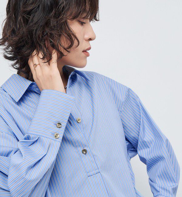 NOLLEY'S sophi「ウォッシャブルブロードメタル釦スキッパーシャツ」|シャツ・ブラウス|