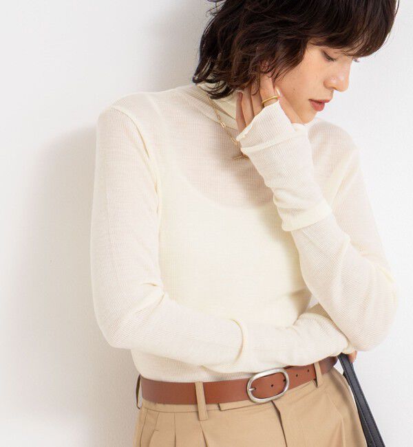 NOLLEY'S「MY STANDARD ウォッシャブルリブタートルネック」|Tシャツ・カットソー|