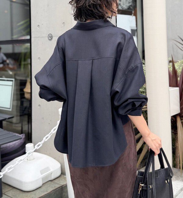 NOLLEY'S sophi「ウォッシャブルウール混ビエラショートシャツ」|シャツ・ブラウス|