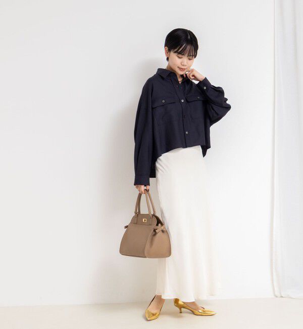NOLLEY'S sophi「ウォッシャブルウール混ビエラショートシャツ」|シャツ・ブラウス|