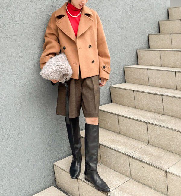 NOLLEY'S「ウールカシミヤダブルブレストコート」|ピーコート|