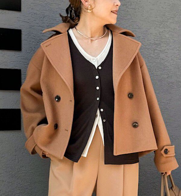 NOLLEY'S「ウールカシミヤダブルブレストコート」|ピーコート|