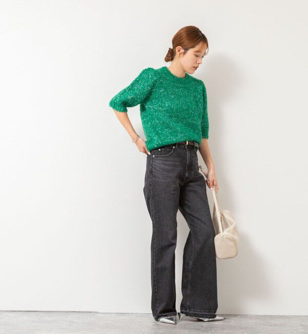 NOLLEY'S「モヘアスパンコール半袖ニット」|ニット・セーター|