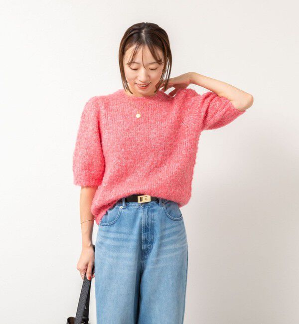 NOLLEY'S「モヘアスパンコール半袖ニット」|ニット・セーター|