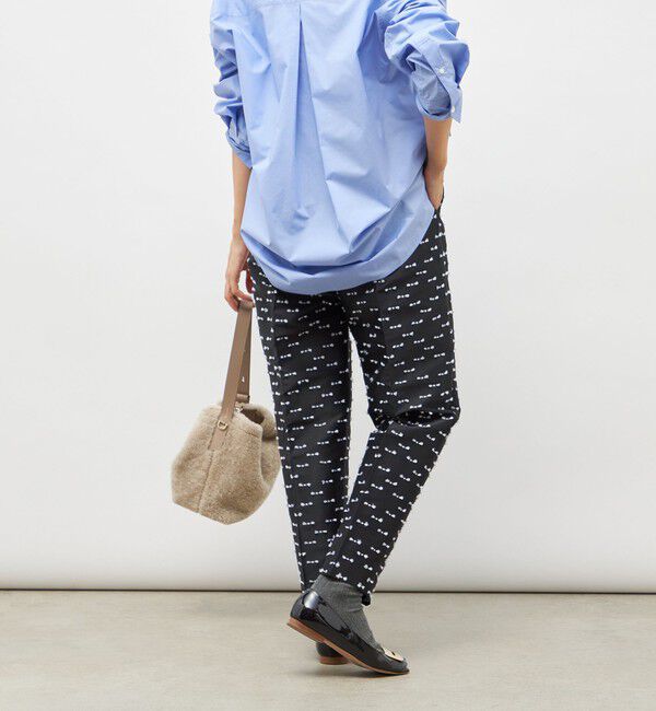 NOLLEY'S「《セットアップ対応》ウォッシャブルリボンジャガードタックテーパードパンツ」|その他|