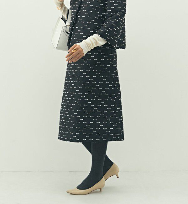 NOLLEY'S「《セットアップ対応》ウォッシャブルリボンジャガードAラインスカート」|フレア|