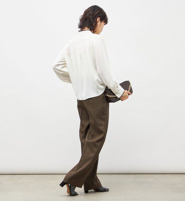 NOLLEY'S「ウォッシャブルストレッチジョーゼットボウタイ風ブラウス」|シャツ・ブラウス|