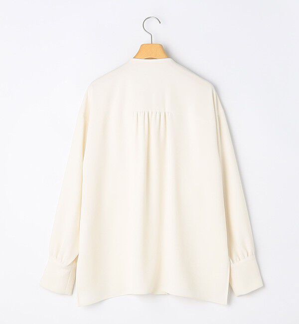 NOLLEY'S sophi「ウォッシャブルバックサテンジョーゼットオープンカラーブラウス」|シャツ・ブラウス|