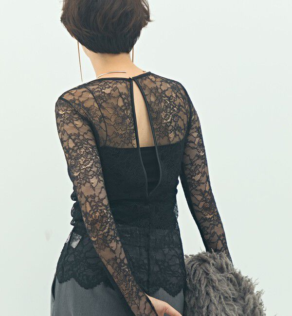 NOLLEY'S sophi「ウォッシャブルラッセルレースＴブラウス」|シャツ・ブラウス|