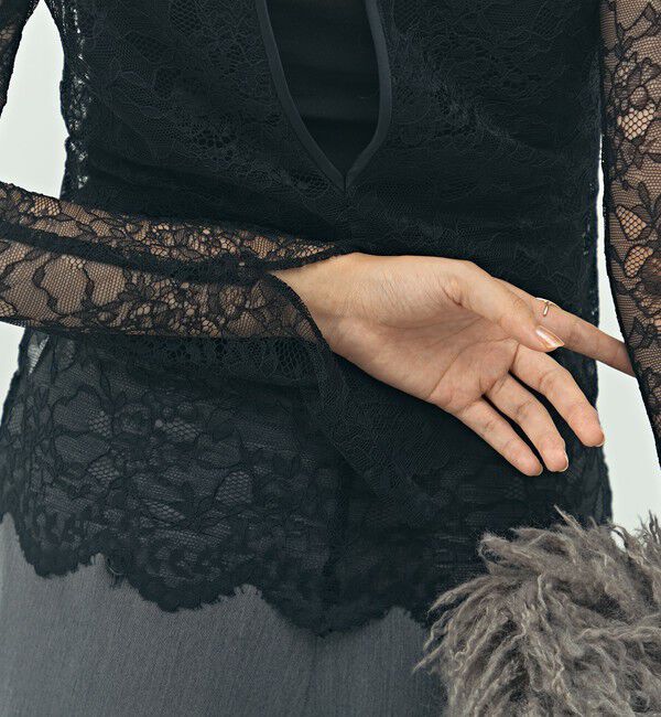 NOLLEY'S sophi「ウォッシャブルラッセルレースＴブラウス」|シャツ・ブラウス|