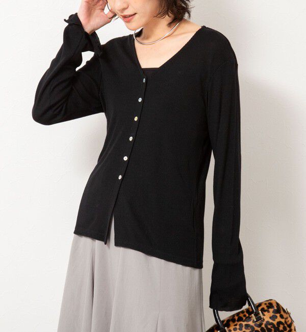 NOLLEY'S「MY STANDARD ウォッシャブルリブカーディガン」|カーディガン|