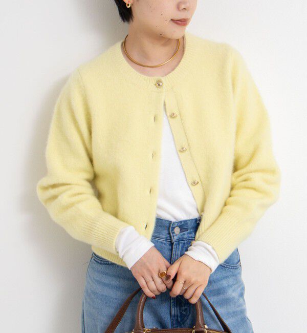 NOLLEY'S sophi「ヘアリーメタル釦クルーネックカーディガン」|カーディガン|