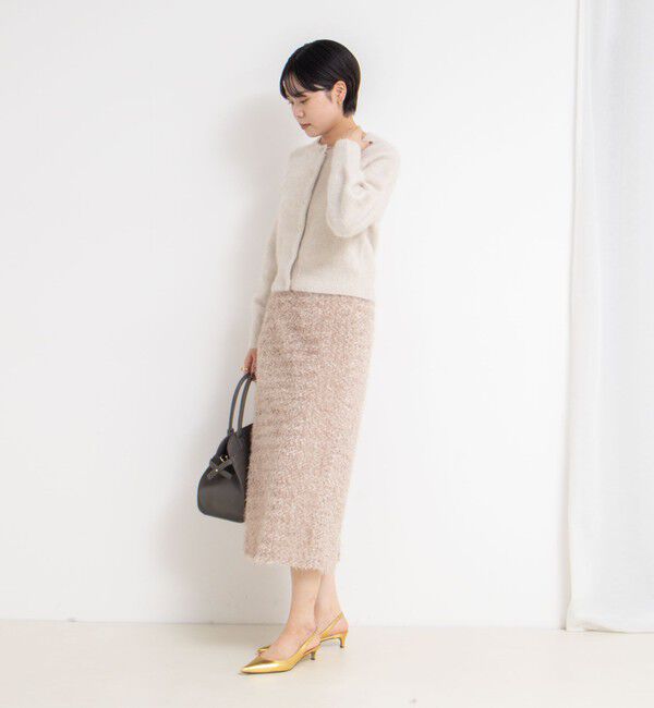 NOLLEY'S sophi「ヘアリーメタル釦クルーネックカーディガン」|カーディガン|