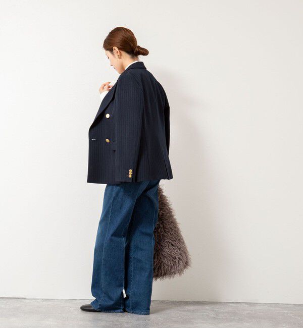 NOLLEY'S「ウォッシャブルウール調ダブルジャケット」|テーラードジャケット|
