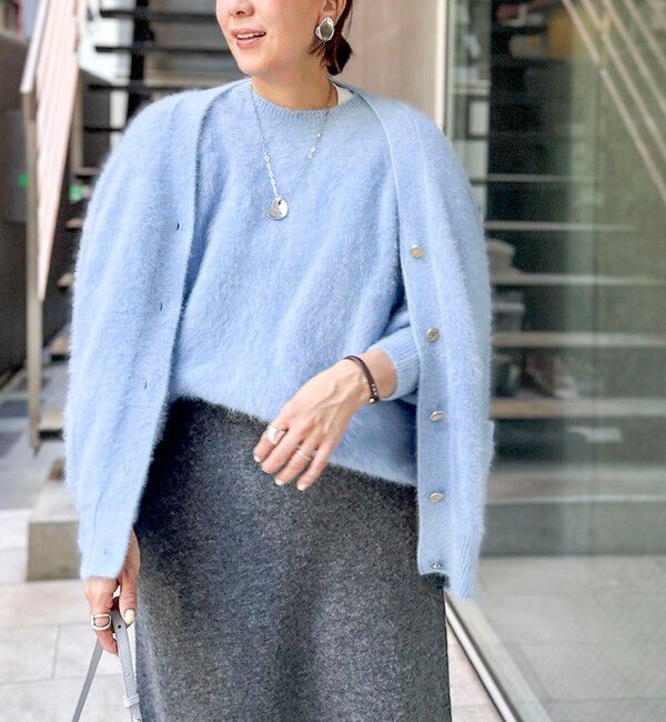 NOLLEY'S sophi「カシミヤ混ヘアリーVネックカーディガン」|カーディガン|