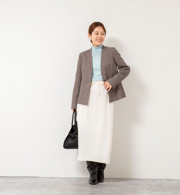 NOLLEY'S sophi「《セットアップ対応》ウォッシャブルウール調ノーカラージャケット」|ノーカラージャケット|