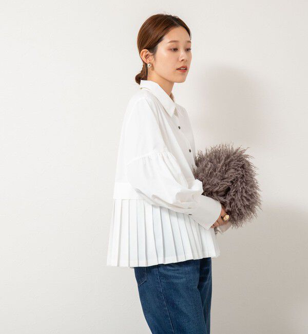 NOLLEY'S「ウォッシャブル切替プリーツブラウス」|シャツ・ブラウス|