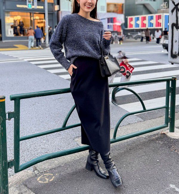 NOLLEY'S「《手洗い可能》ラメシャギープルオーバー」|ニット・セーター|