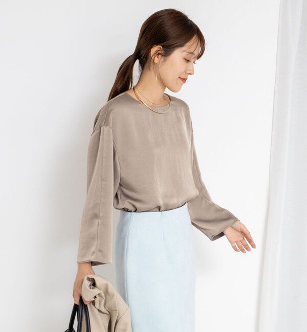 NOLLEY'S sophi「ウォッシャブル2WAYサテンブラウス」|シャツ・ブラウス|