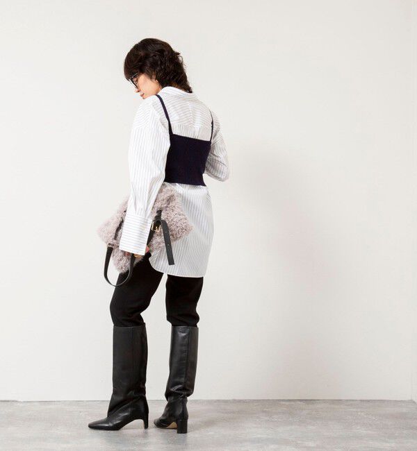 NOLLEY'S sophi「《手洗い可能》モヘヤ混片畦ビスチェ」|ニット・セーター|