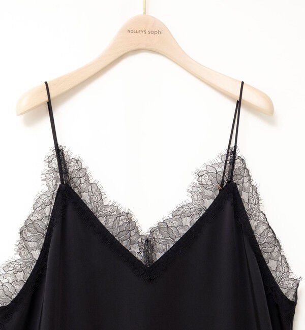 NOLLEY'S sophi「ウォッシャブルトリミングレースサテンキャミワンピース」|ワンピース|