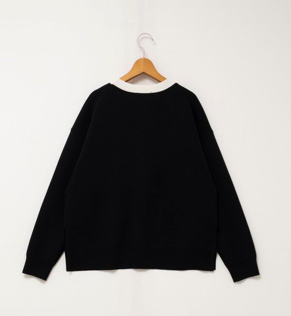 NOLLEY'S「《手洗い可能》スムース配色Vネックカーディガン」|カーディガン|