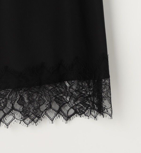 NOLLEY'S sophi「ウォッシャブル裾レースサテンナロースカート」|スカート|