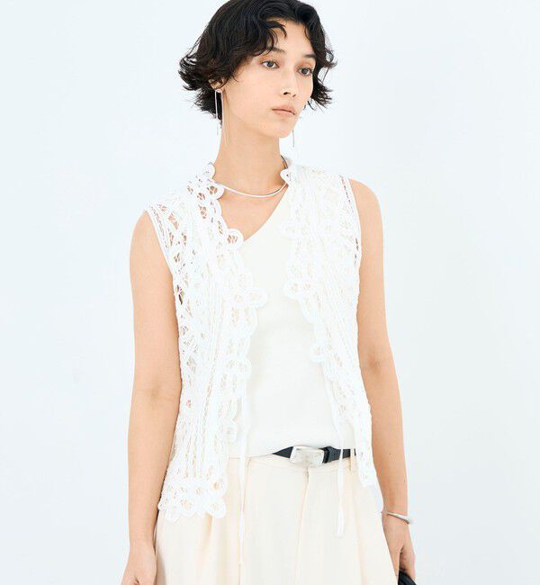 NOLLEY'S「《手洗い可能》バテンレースジレ」|ベスト・ジレ|