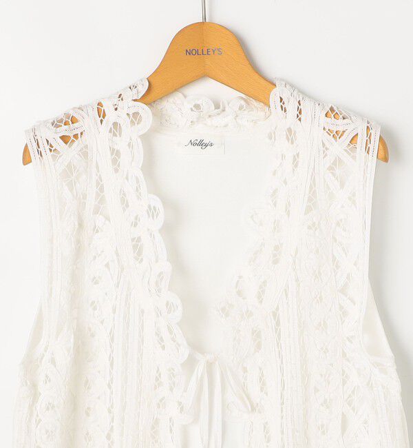 NOLLEY'S「《手洗い可能》バテンレースジレ」|ベスト・ジレ|