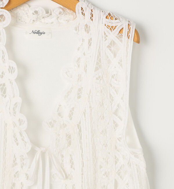 NOLLEY'S「《手洗い可能》バテンレースジレ」|ベスト・ジレ|