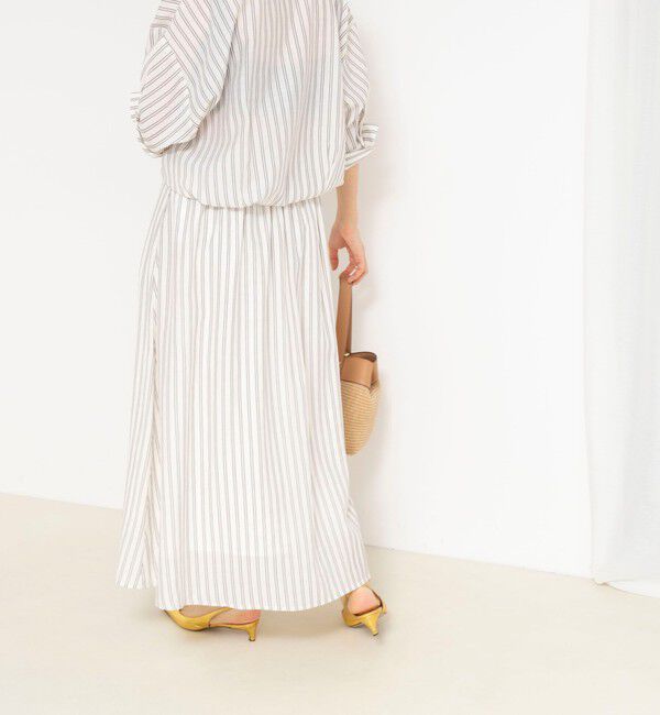 NOLLEY'S「《セットアップ対応》ウォッシャブルストライプフレアスカート」|フレア|