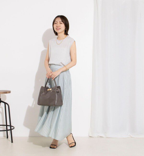 NOLLEY'S「《セットアップ対応》ウォッシャブルストライプフレアスカート」|フレア|