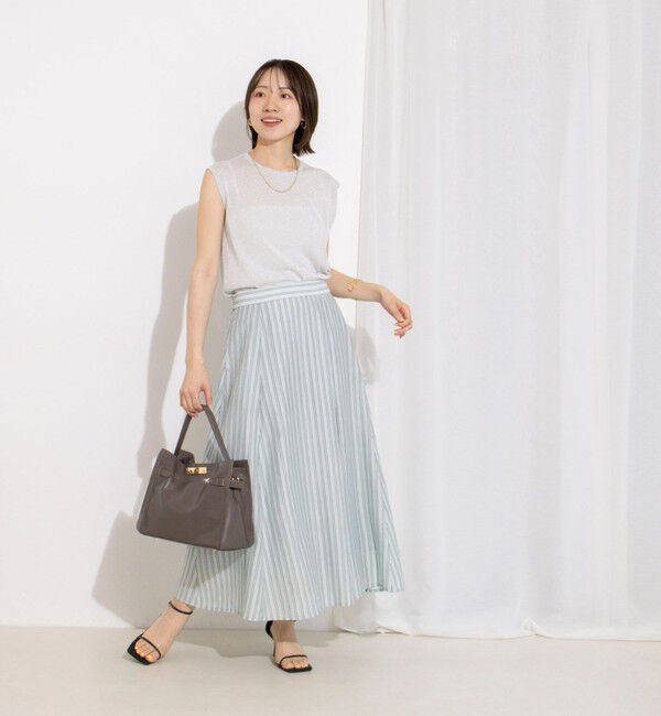 NOLLEY'S「《セットアップ対応》ウォッシャブルストライプフレアスカート」|フレア|