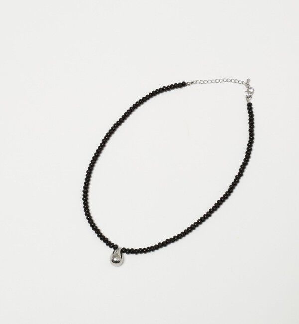 MAQWEL「【MAQWEL/マクウェル】ドロップトップビーズネックレス」|ネックレス|ブラック