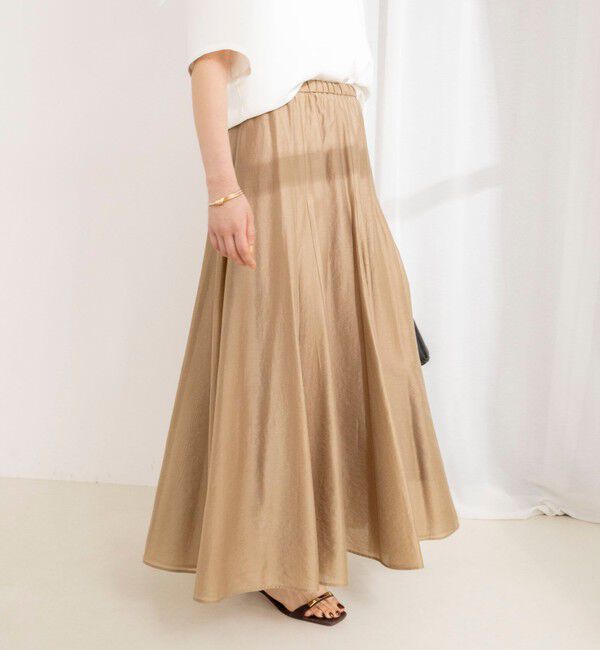 NOLLEY'S sophi「ウォッシャブルシアーボリュームフレアロングスカート」|フレア|