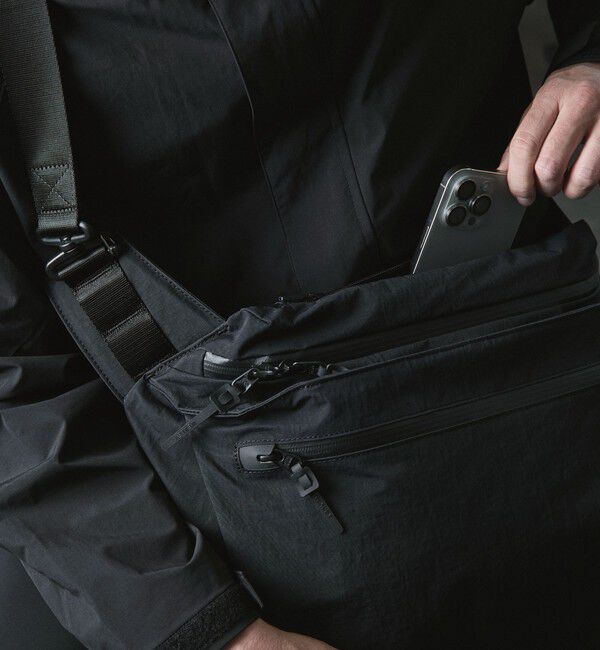 NOLLEY'S goodman「【WEXLEY/ウェクスレイ】DG600 DOUGLAS CRINKLE NYLON BLACK」|ショルダー・メッセンジャー|