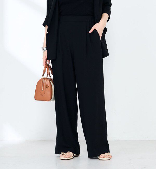 NOLLEY'S sophi「《セットアップ対応》ウォッシャブルエアリージョーゼットイージーワイドパンツ」|その他|