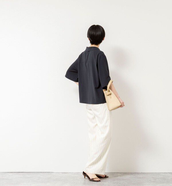 NOLLEY'S sophi「《セットアップ対応》ウォッシャブルエアリージョーゼットショートシャツ」|シャツ・ブラウス|