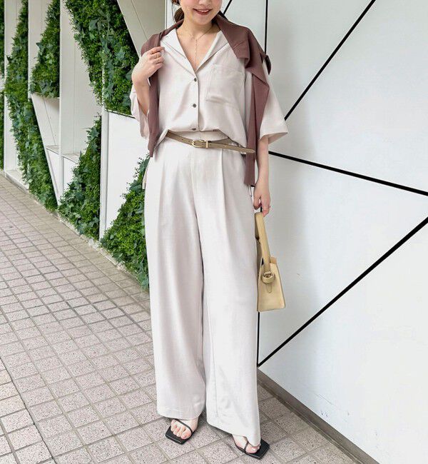 NOLLEY'S sophi「《セットアップ対応》ウォッシャブルエアリージョーゼットショートシャツ」|シャツ・ブラウス|